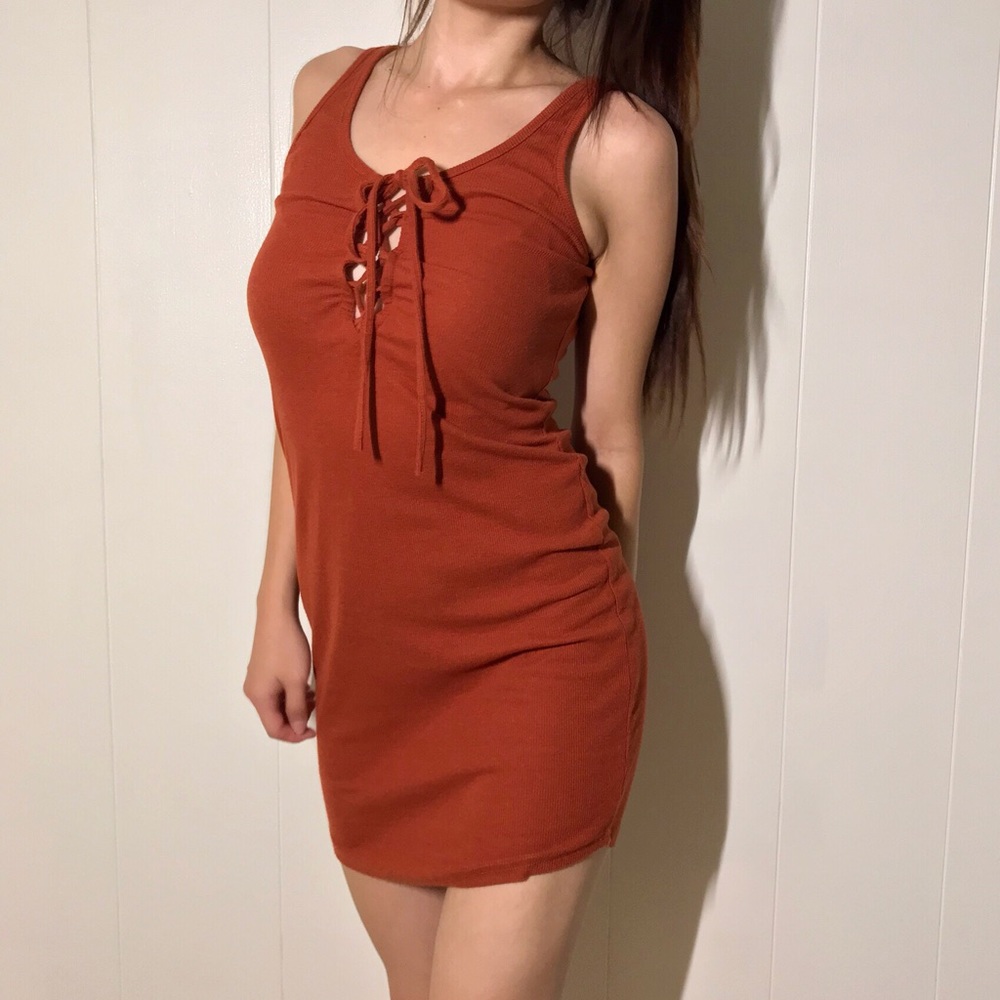 Lace Up Bodycon Dress
